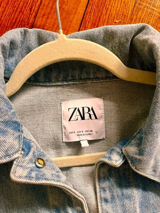 Zara Special Edition Cazadora Denim Combinada – Size Small - Picture 3 of 10